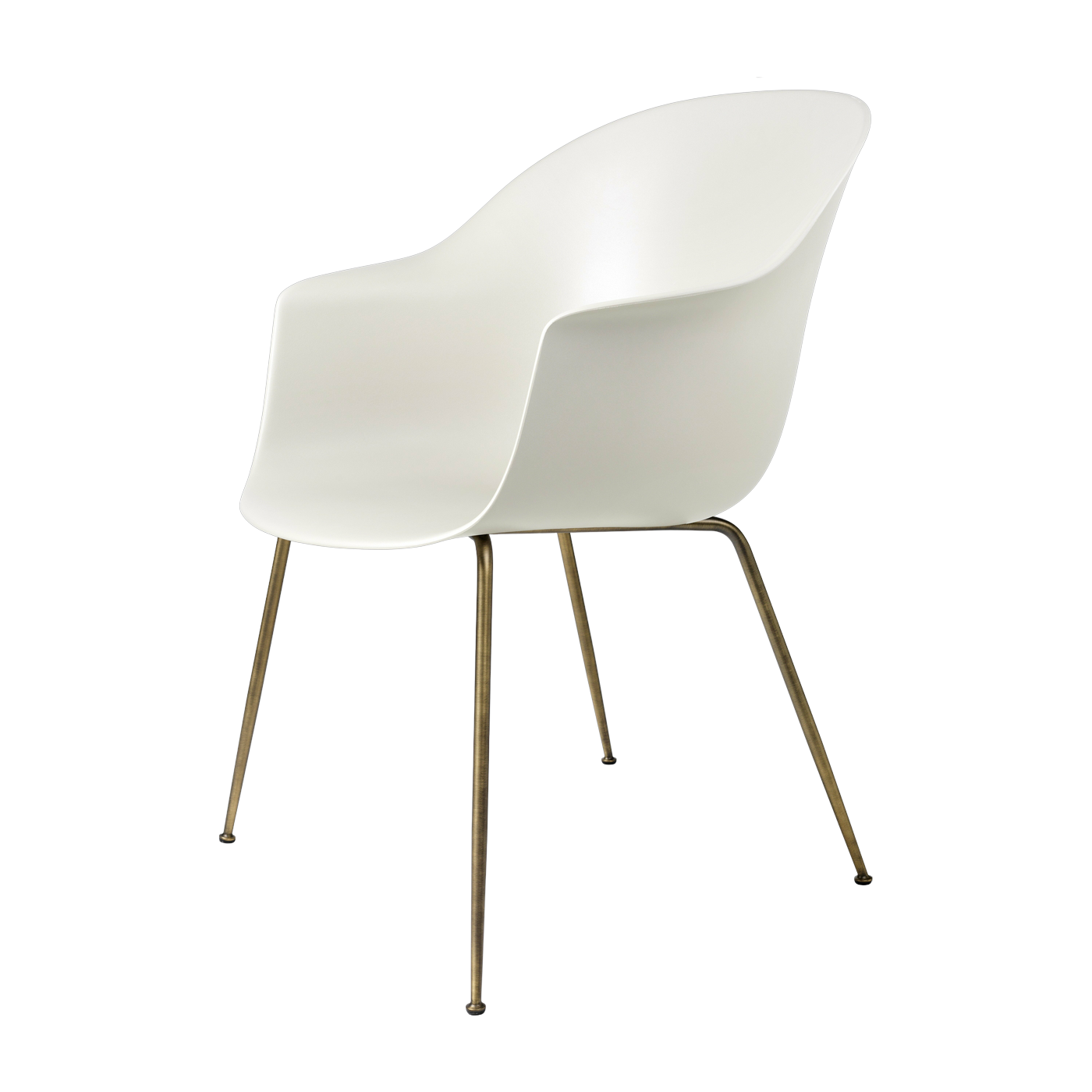 White Antique Brass Chair Bat - Gubi