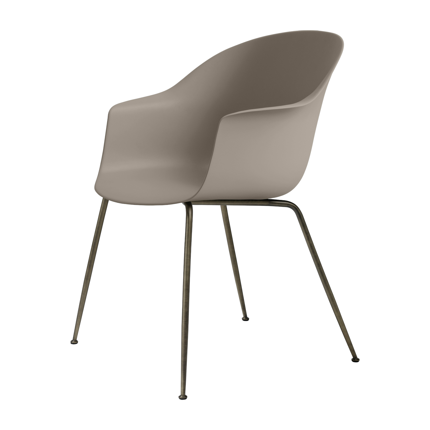 Beige Antique Brass Chair Bat - Gubi