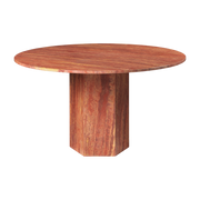 Dining table ronde in red stone Epic - Gubi