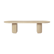 Treated oak dining table Moon - Gubi