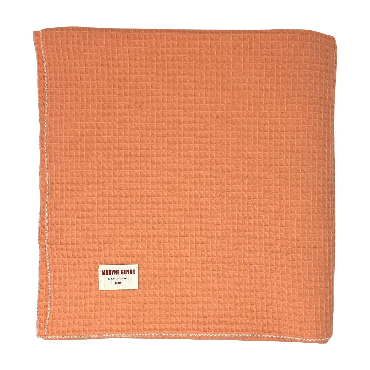 Orange tablecloth gaufrée 140 x 200 - Maryne Guyot Créations