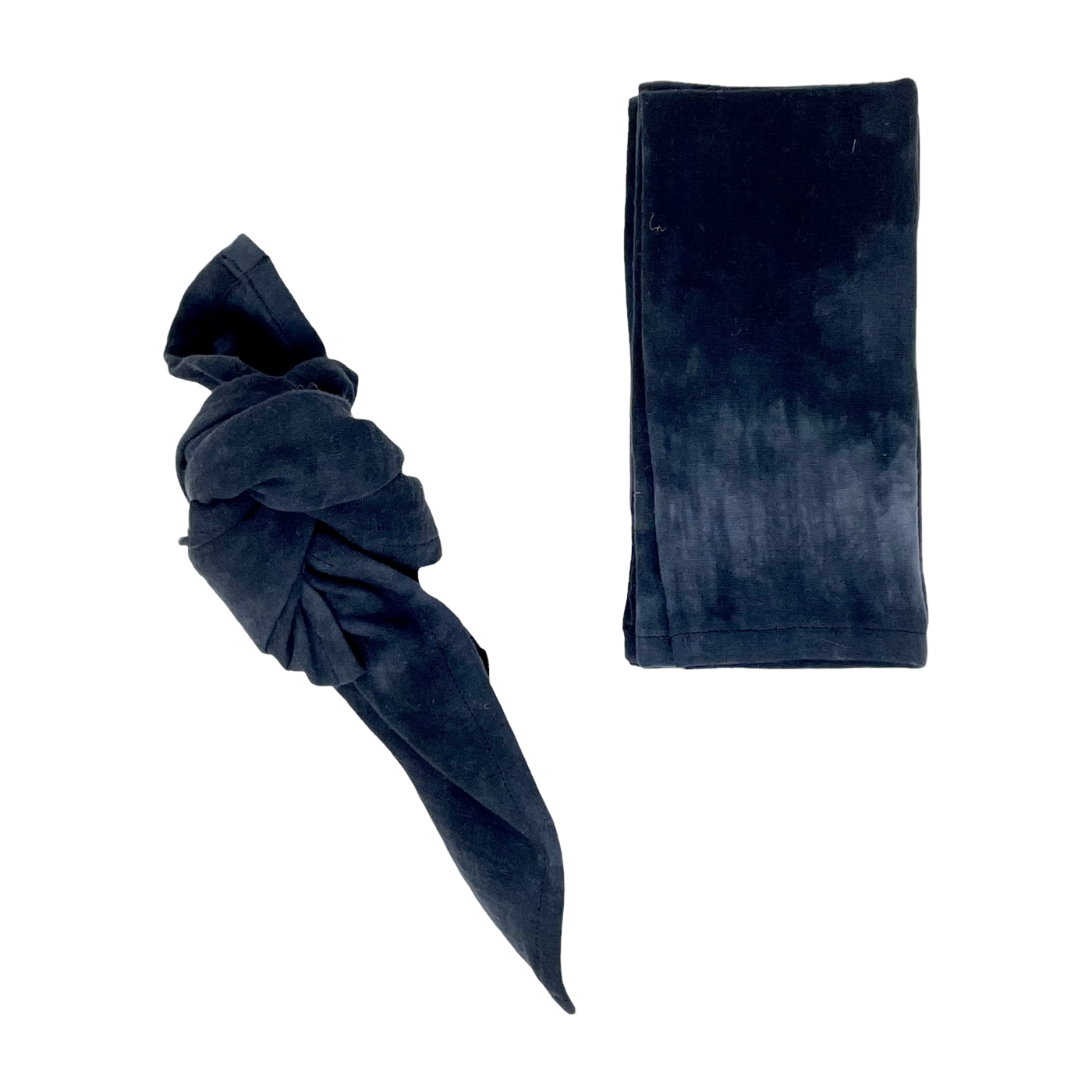 3 black tie and dye napkins Petunia - Maryne Guyot Créations