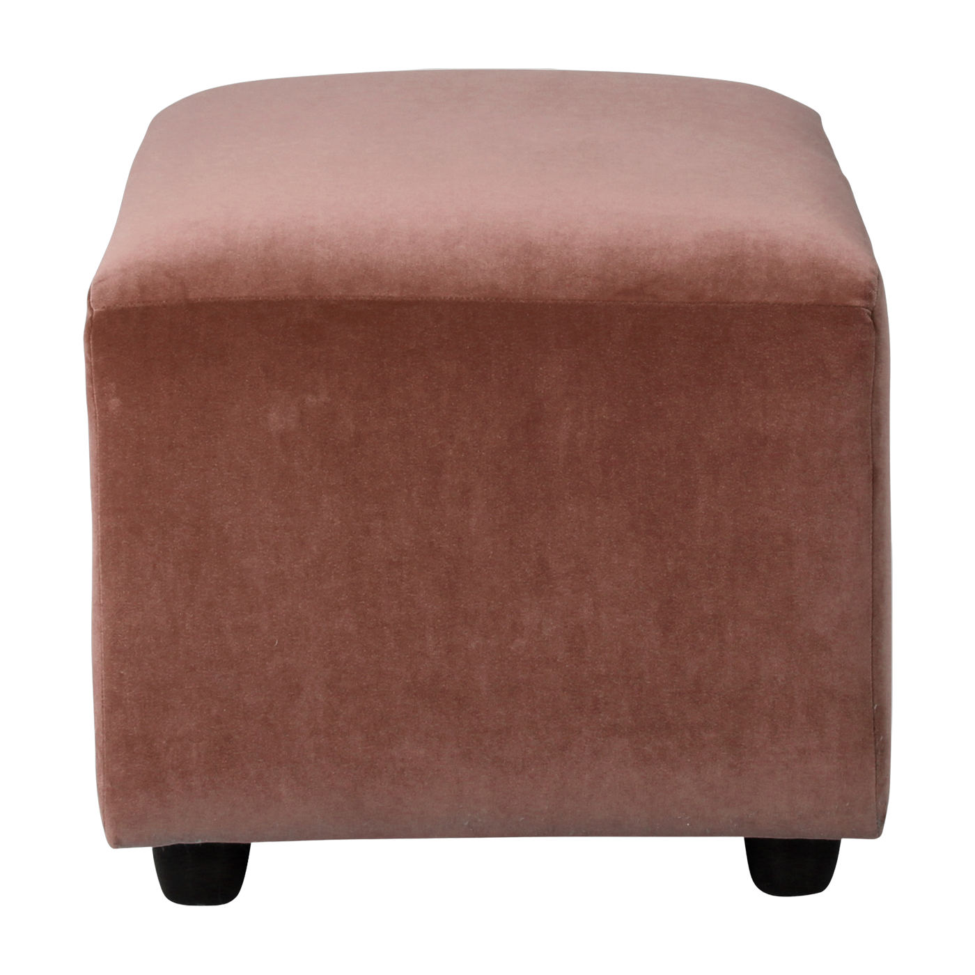 Repose-pieds en velours brique S Jax - Hkliving
