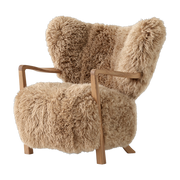 Fauteuil lounge en chêne et mouton Wulff ATD2 - &tradition