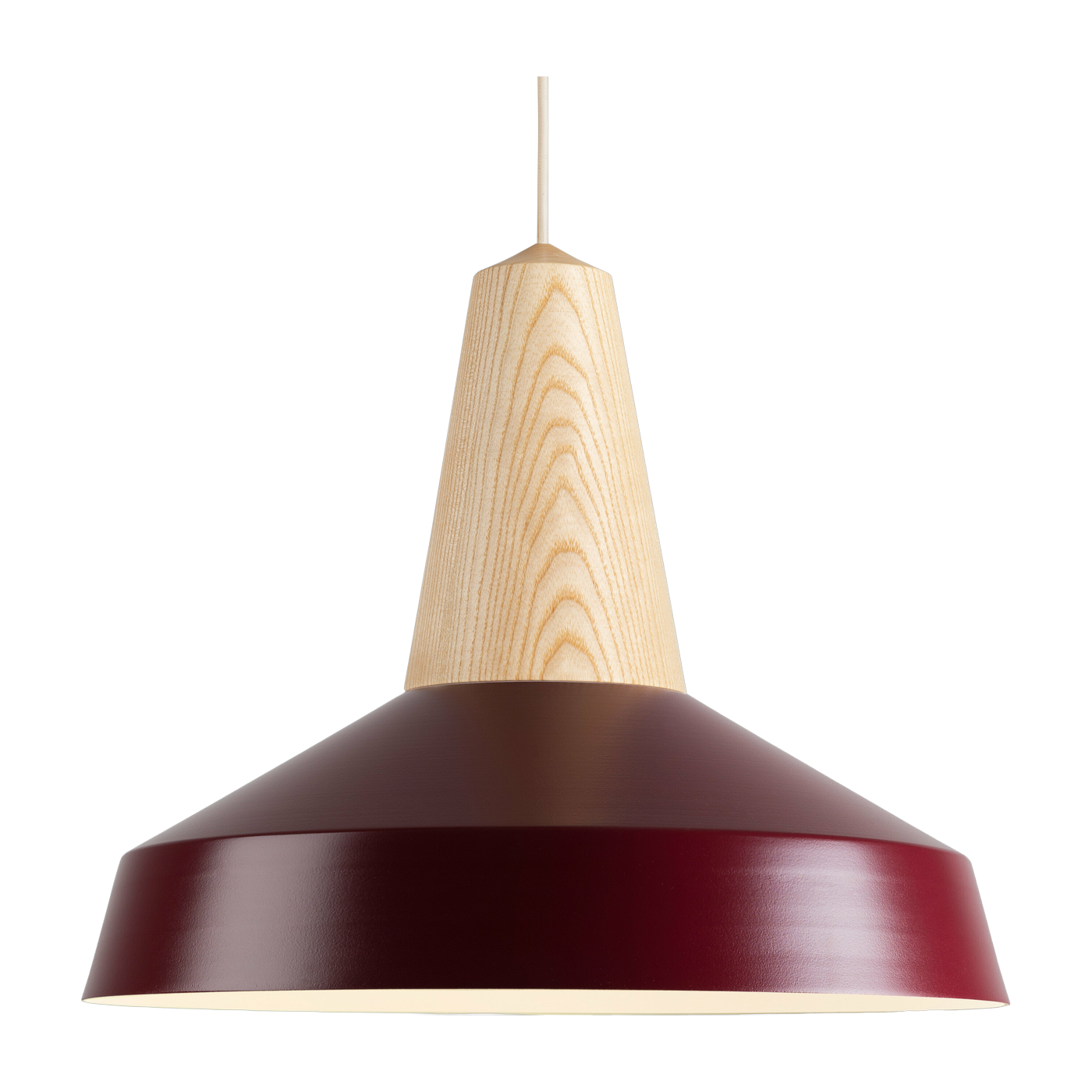 Eikon Circus burgundy ash wood pendant lamp - Schneid Studio