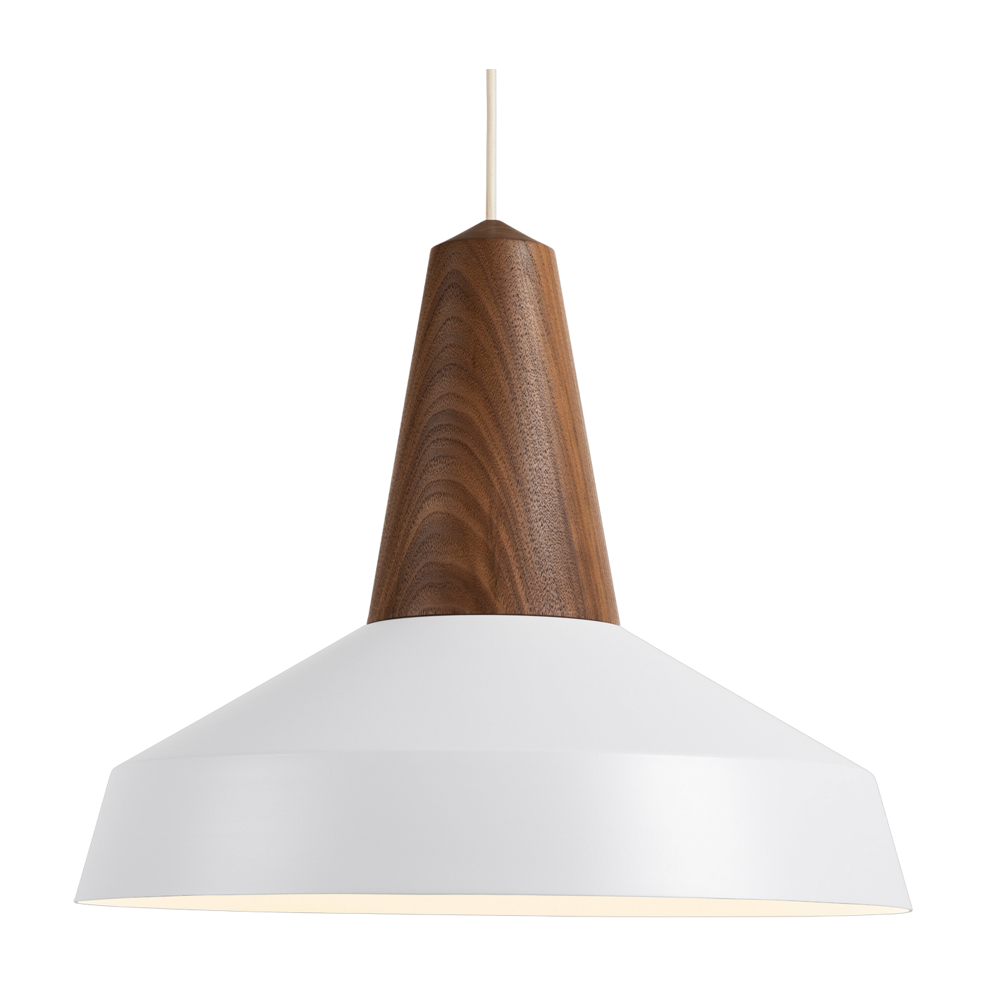 Eikon Circus white walnut wood pendant lamp - Schneid Studio