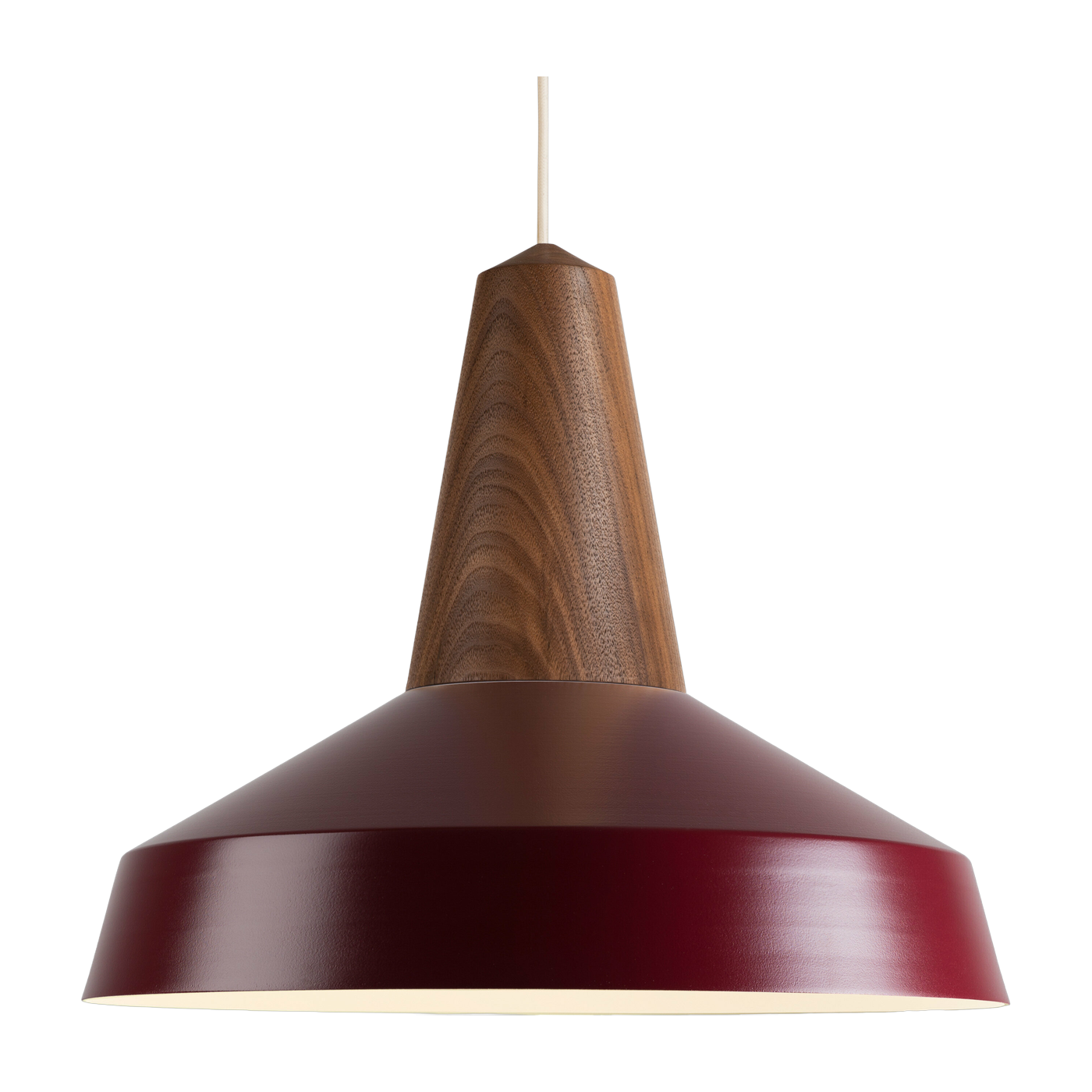 Eikon Circus burgundy walnut wood pendant lamp - Schneid Studio