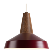 Eikon Circus burgundy walnut wood pendant lamp - Schneid Studio