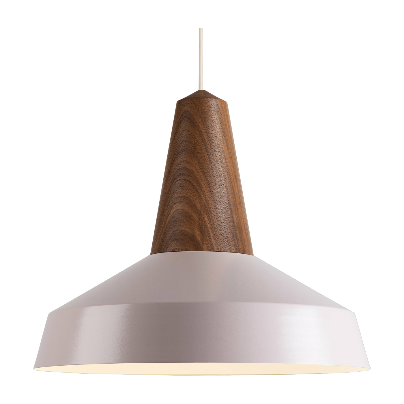 Eikon Circus light pink walnut wood pendant lamp - Schneid Studio