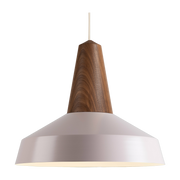 Lampada a sospensione Eikon Circus in legno di noce rosa chiaro - Schneid Studio