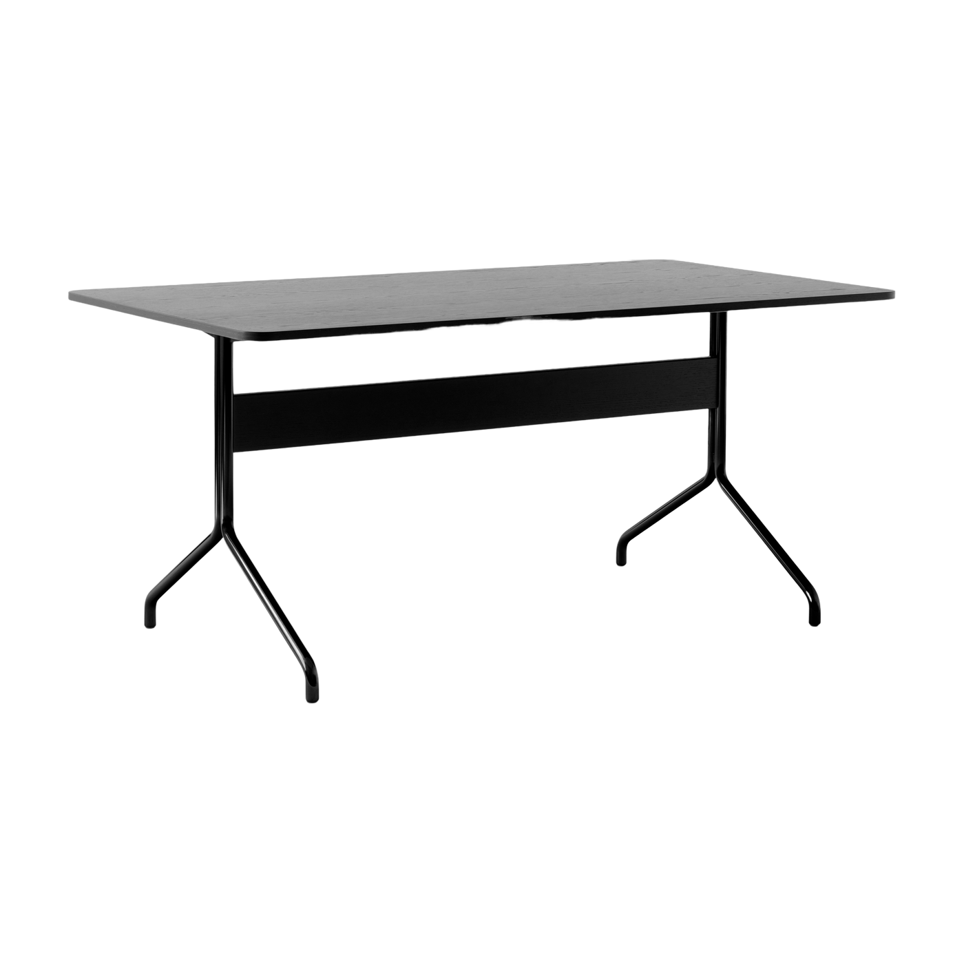 Esstisch aus schwarzer Eiche und schwarzem Metall 160x90 cm Pavilion AV18 - &tradition