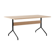 Minimalistischer Esstisch aus heller Eiche und schwarzem Metall 160x90 cm Pavilion AV18 - &tradition