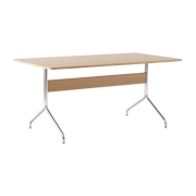 Table à manger minimaliste en chêne clair et chrome 160x90 cm Pavilion AV18 - &tradition