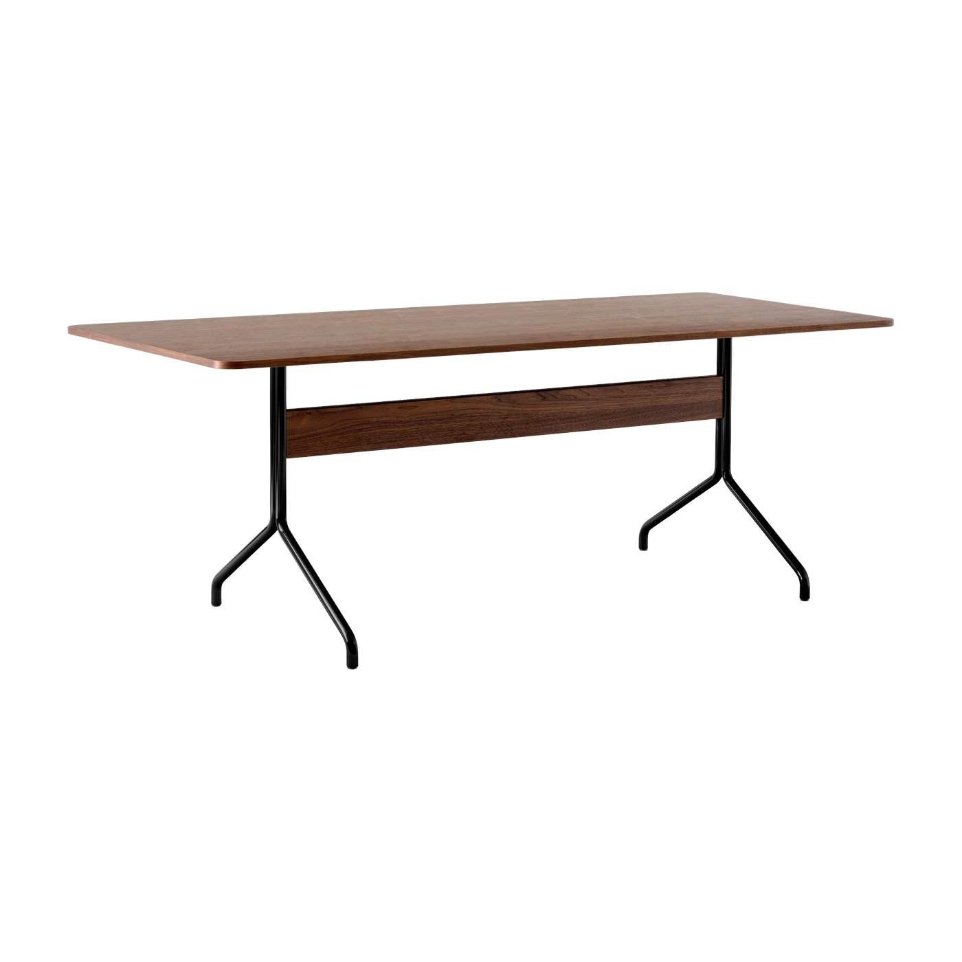 Esstisch aus Walnussholz und schwarzem Metall 200x90 cm Pavilion AV19 - &tradition