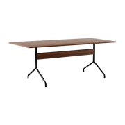 Tavolo da pranzo in noce e metallo nero 200x90 cm Pavilion AV19 - &tradition
