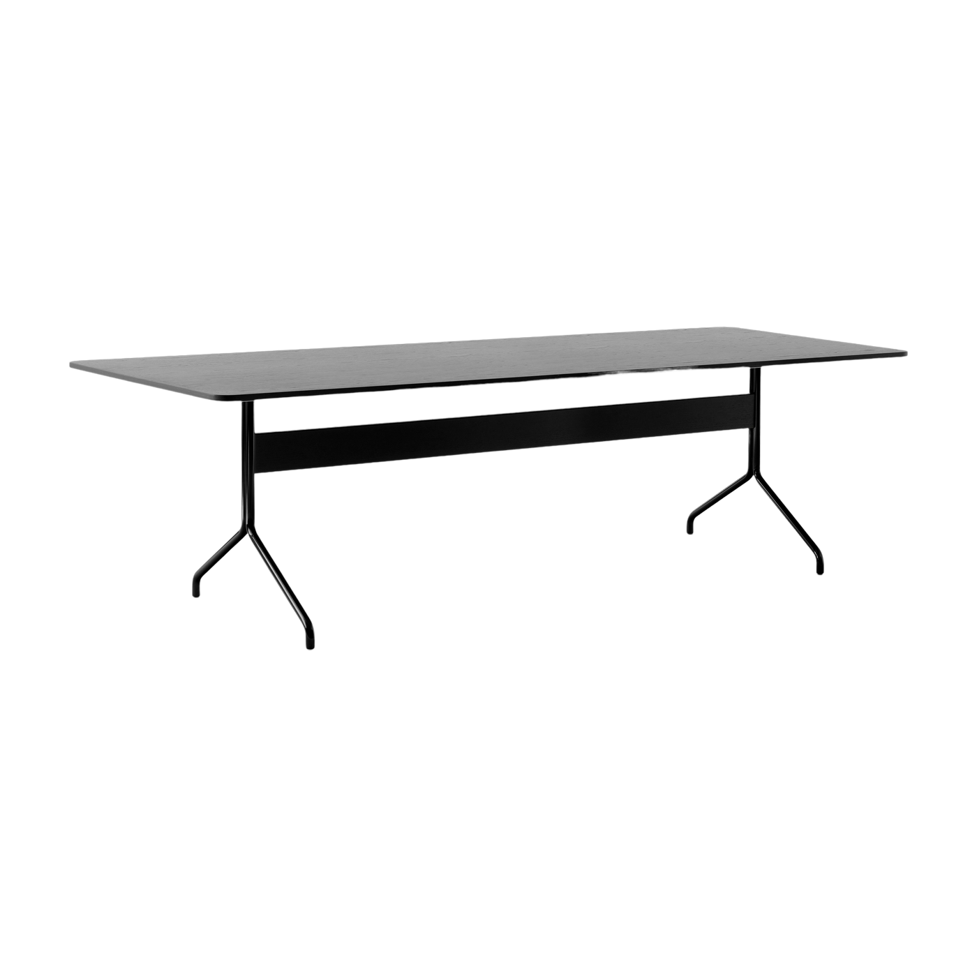Esstisch aus schwarzer Eiche und schwarzem Metall 250x110 cm Pavilion AV24 - &tradition