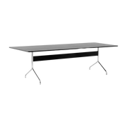 Table à manger en chêne noir et chrome 250x110 cm Pavilion AV24 - &tradition