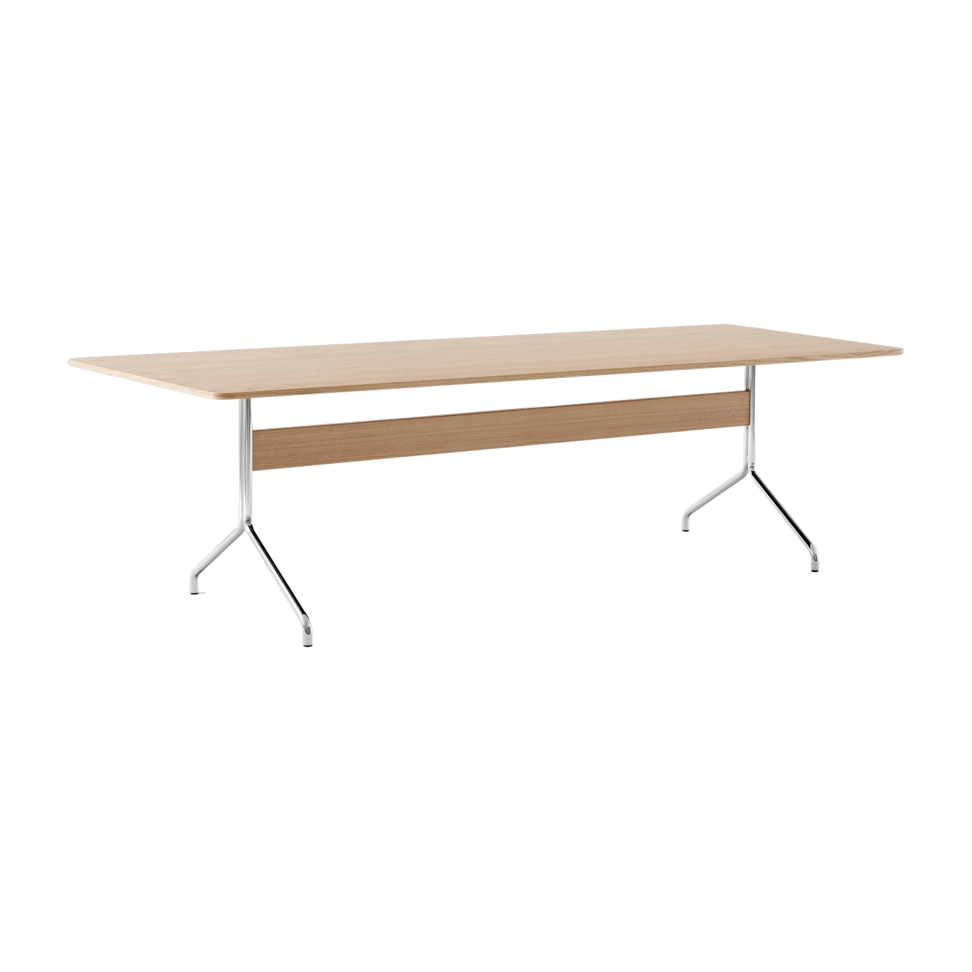 Esstisch aus Eiche und Chrom 250x110 cm Pavilion AV24 - &tradition