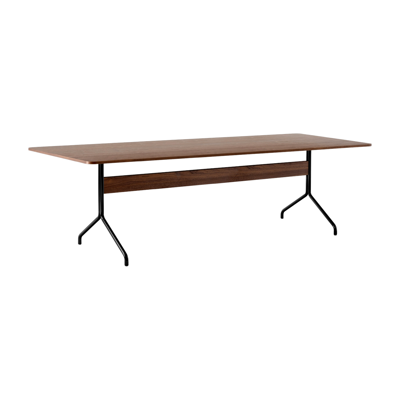 Esstisch aus Walnussholz und schwarzem Metall 250x110 cm Pavilion AV24 - &tradition