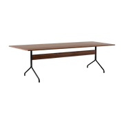 Dining table in walnut and black metal 250x110 cm Pavilion AV24 - &tradition