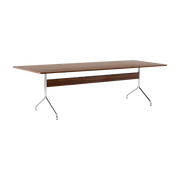Dining table in walnut and chrome 250x110 cm Pavilion AV24 - &tradition