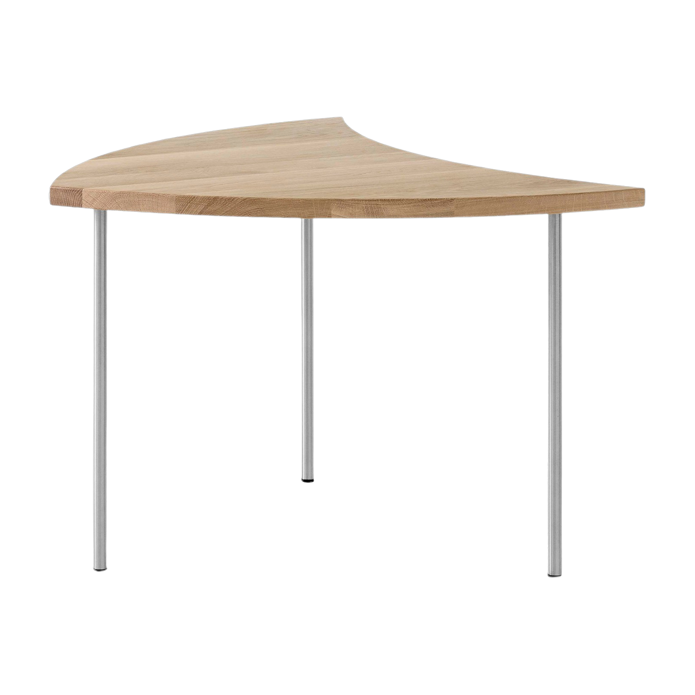 Tavolino in rovere oliato e gambe cromate Pinwheel HM7- &tradition