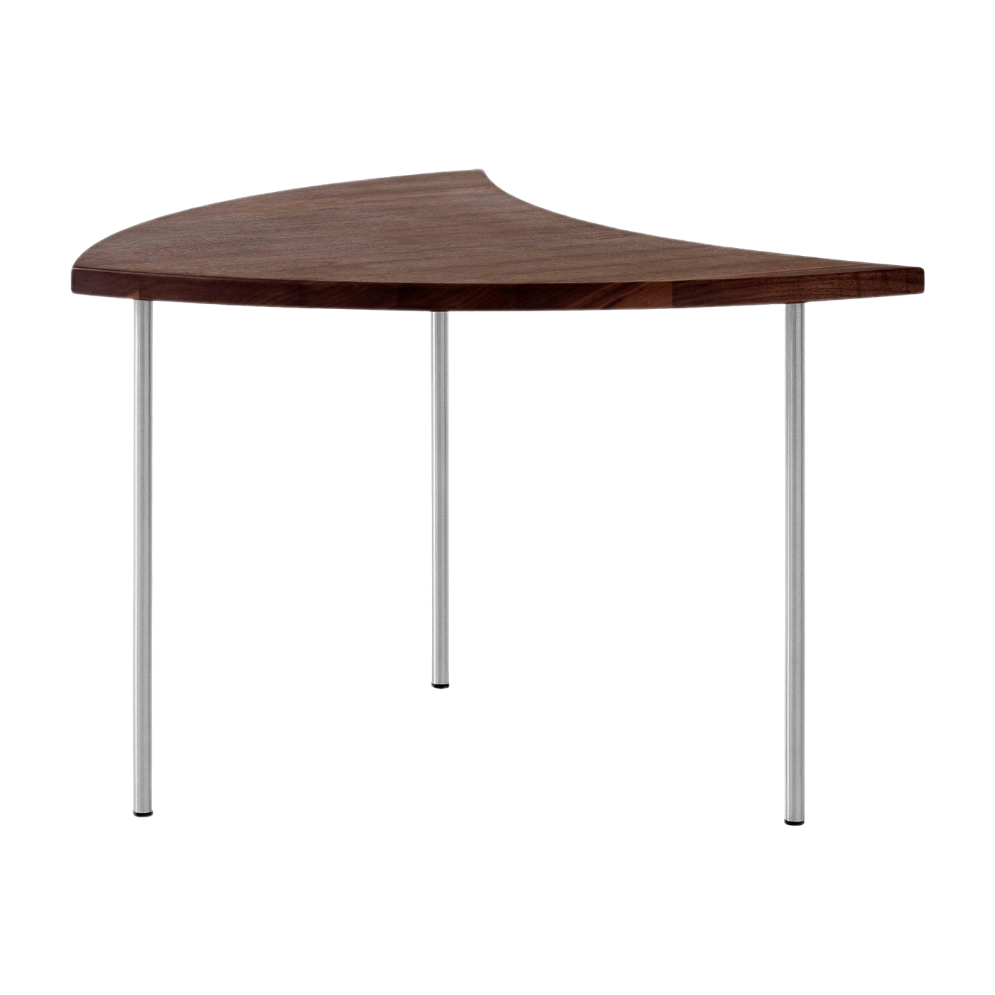 Mesa de centro de nogal y patas cromadas Pinwheel HM7- &tradition