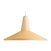 Lampada a sospensione in legno di pesco Eikon Shell - Schneid Studio