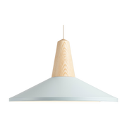 Hängeleuchte aus hellblauem Eschenholz Eikon Shell -. Schneid Studio