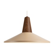 Lampada a sospensione Eikon Shell in noce di grano - Schneid Studio