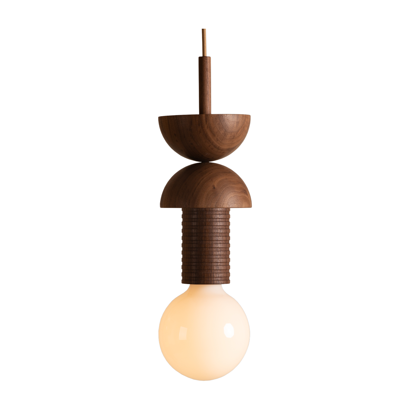 Junit Copla walnut pendant light - Schneid Studio