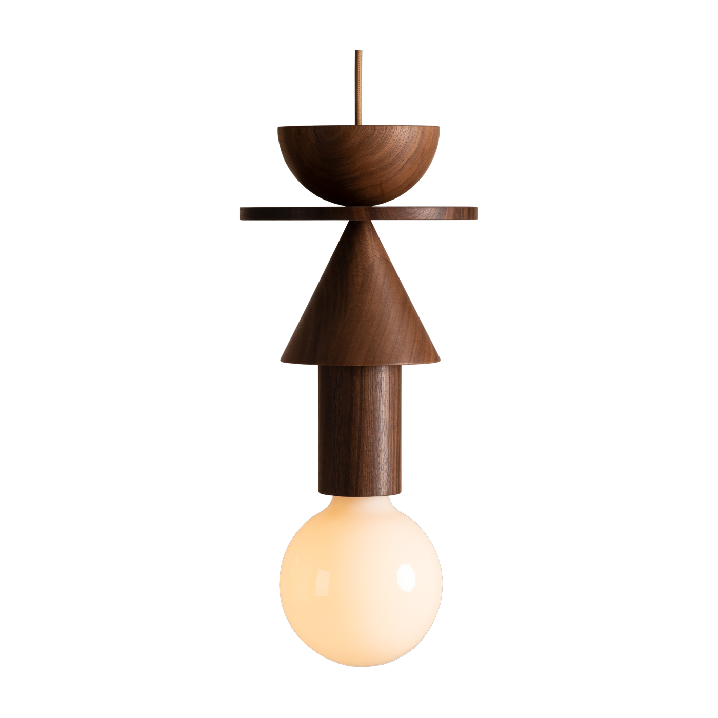 Junit Stanza walnut pendant light - Schneid Studio