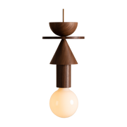 Junit Stanza walnut pendant light - Schneid Studio