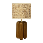 Petite lampe en bois et raphia Charlotte - Cosin Paris