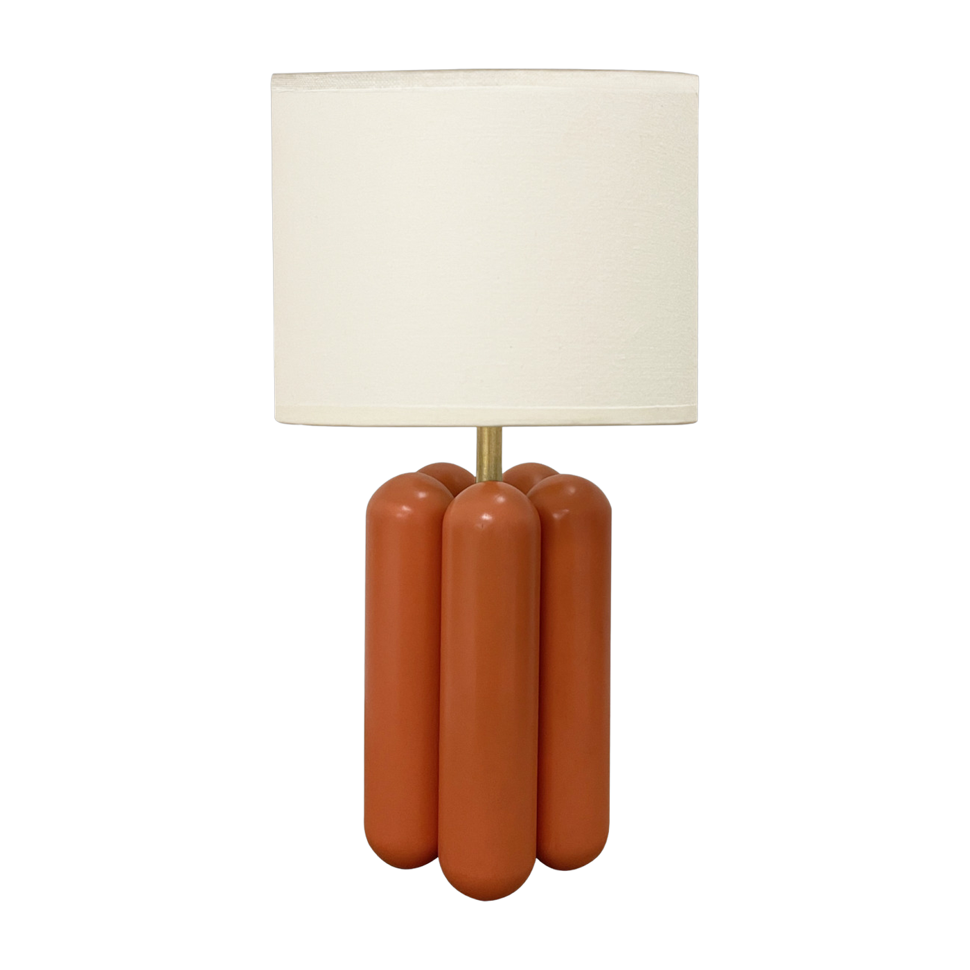 Kleine Lampe aus Holz und Baumwolle corail Charlotte - - Cosin Paris