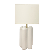 Petite lampe en bois et coton crème Charlotte - Cosin Paris