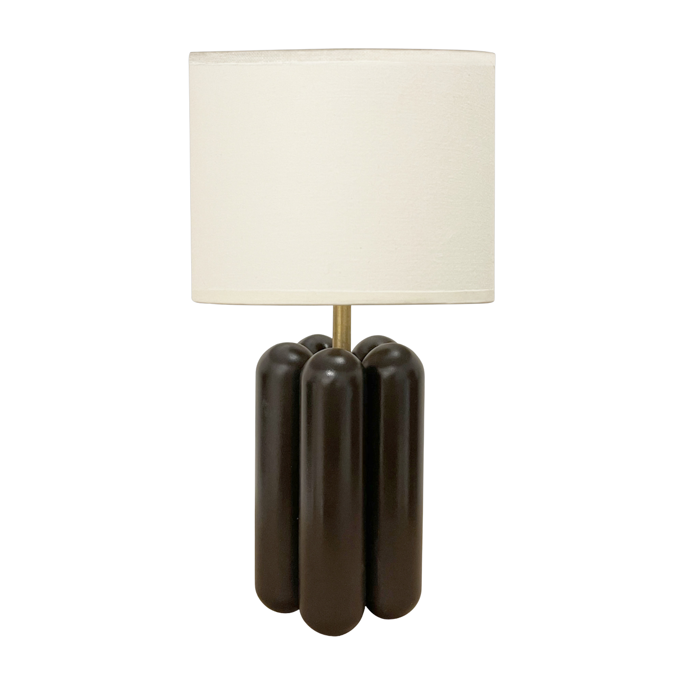 Kleine Lampe aus Holz und schwarzer Baumwolle Charlotte - - Cosin Paris