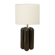 Piccola lampada in legno e cotone nero Charlotte - Cosin Paris