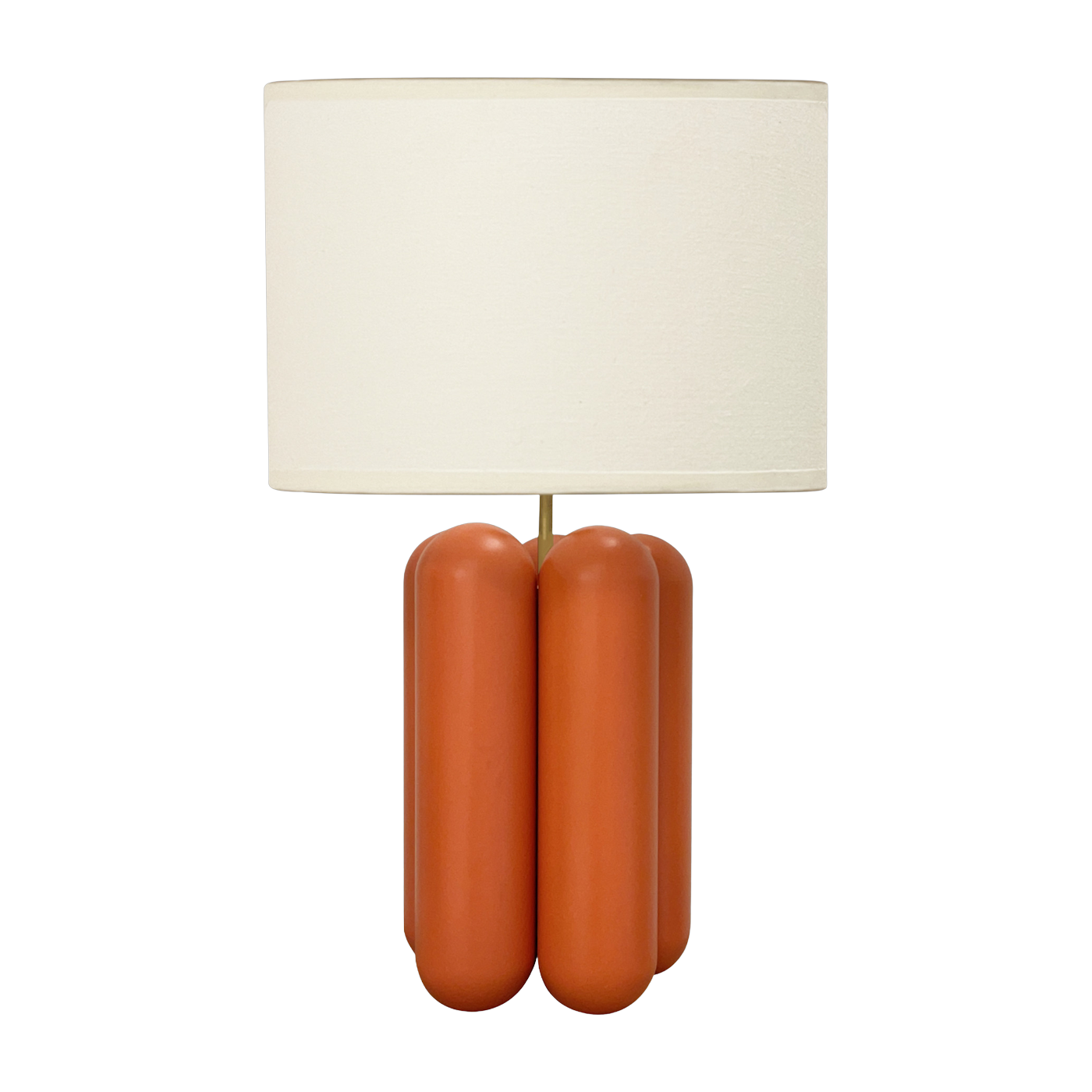 Lampada di grandi dimensioni in legno e cotone corail Charlotte - Cosin Paris