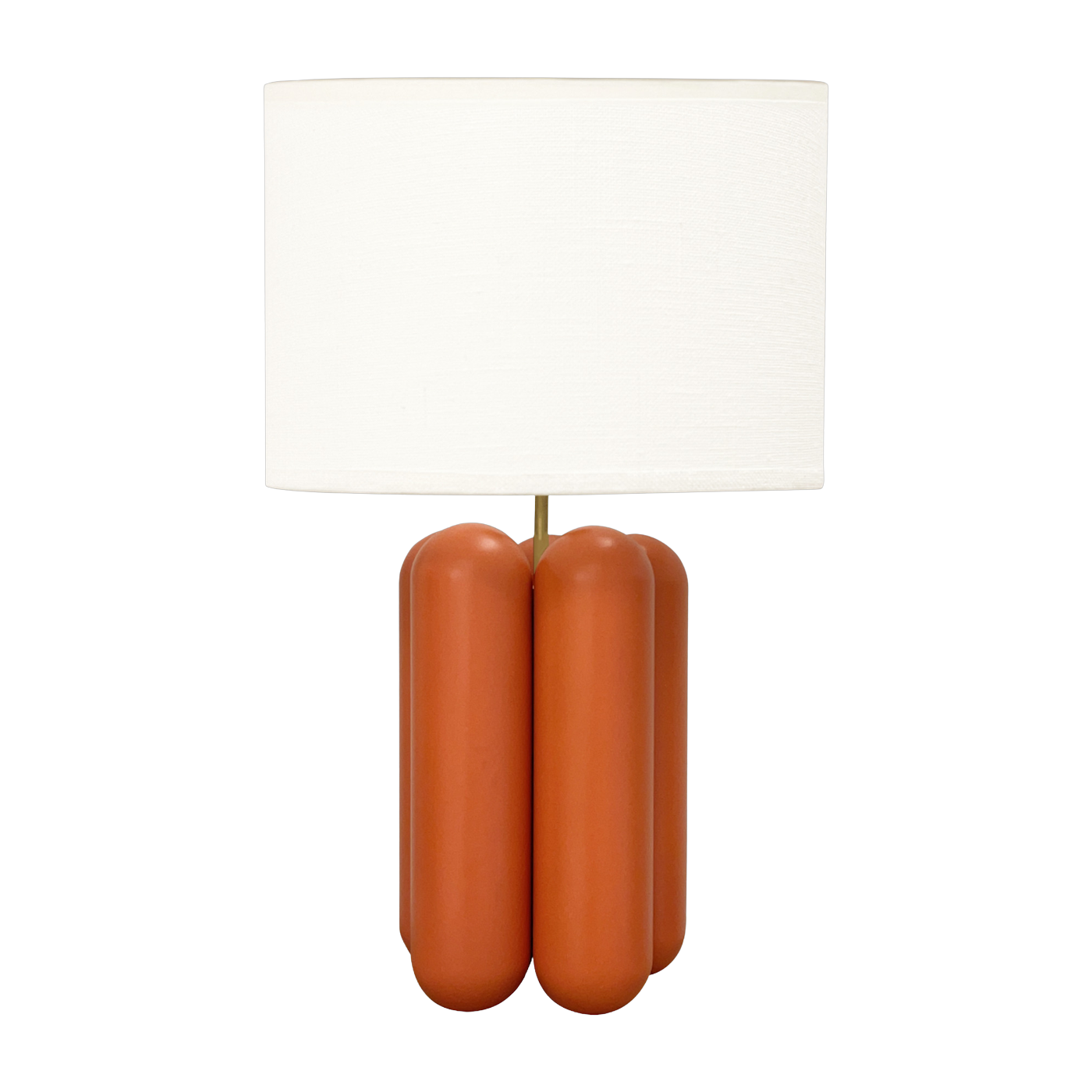 Lampe aus Holz und Leinen corail Charlotte -. Cosin Paris