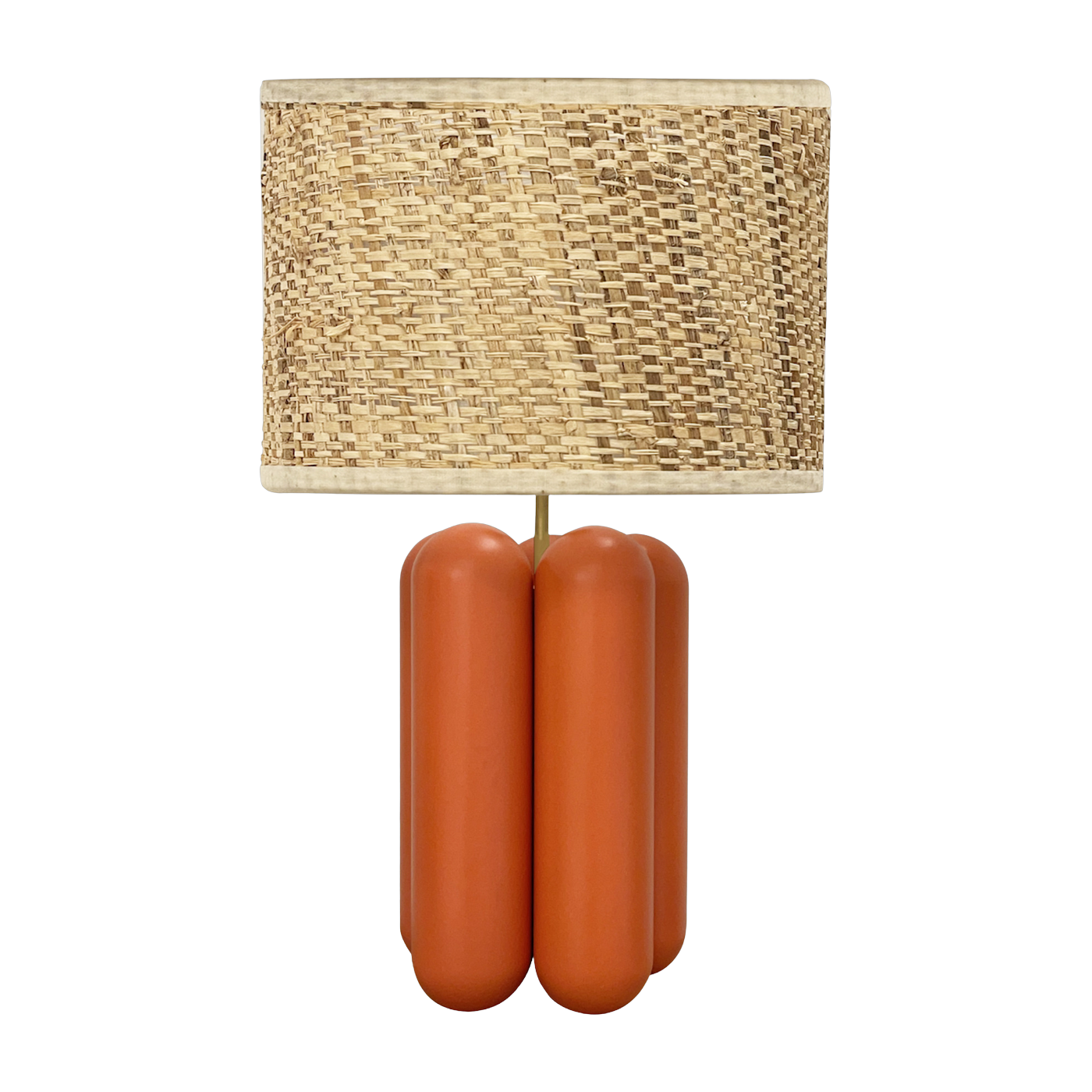 Lampe aus Holz und raphia corail Charlotte -. Cosin Paris