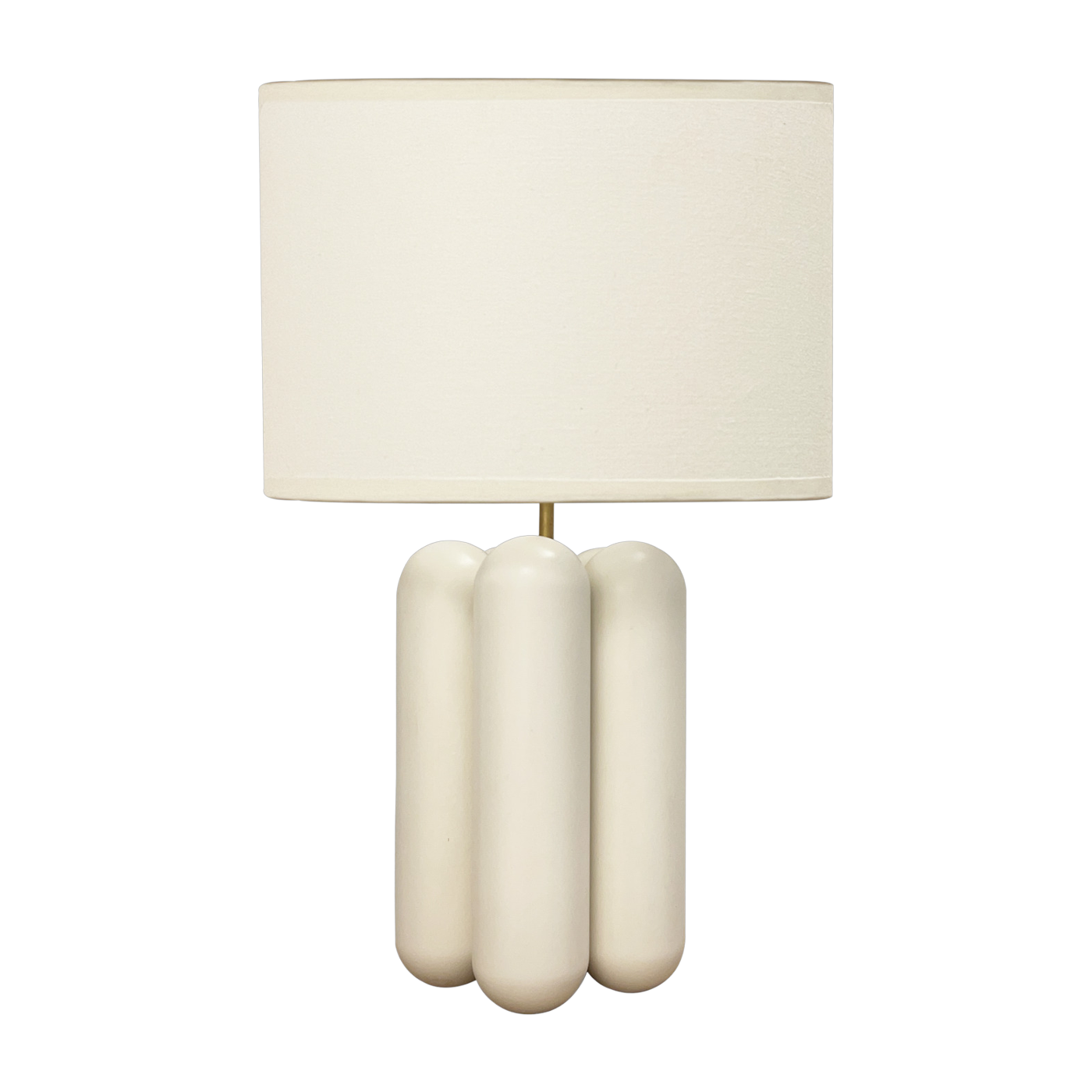 Lampada di grandi dimensioni in legno e cotone color crema Charlotte - Cosin Paris
