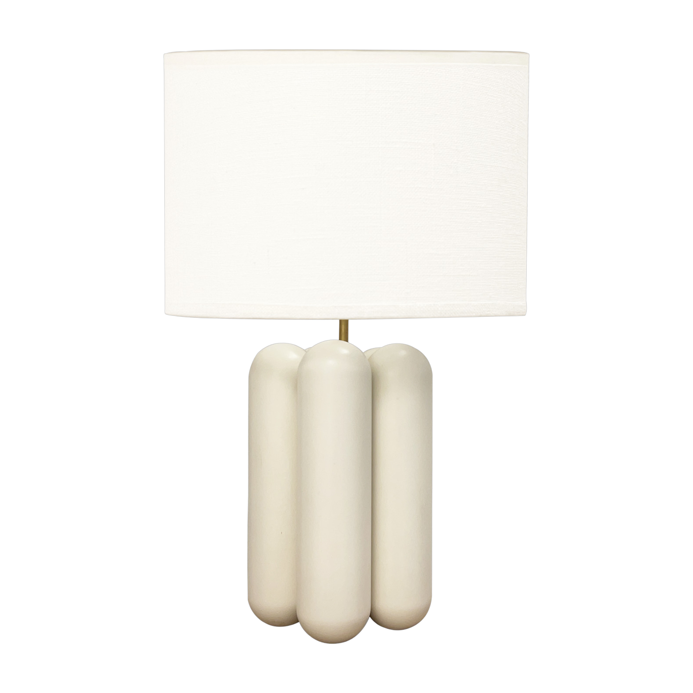 Große Lampe aus Holz und cremefarbenem Leinen Charlotte -. Cosin Paris