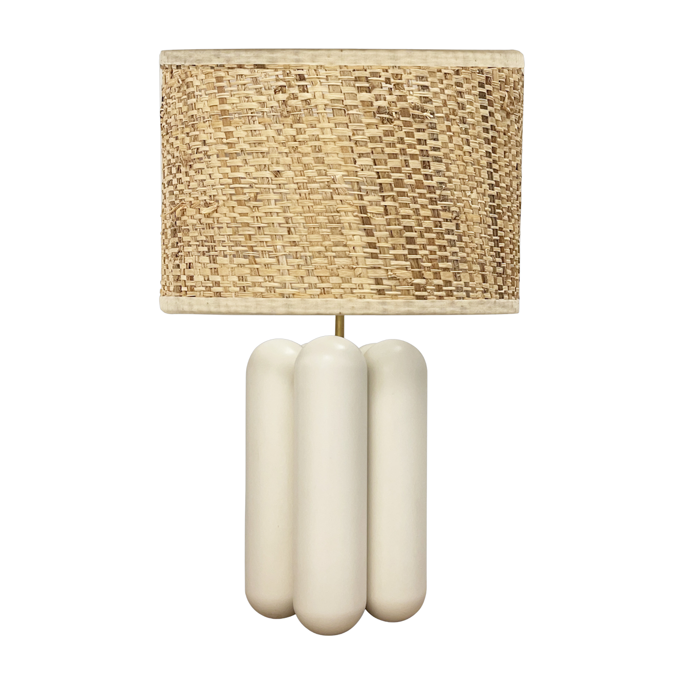 Große Lampe aus Holz und raphia cremefarben Charlotte -. Cosin Paris