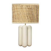 Große Lampe aus Holz und raphia cremefarben Charlotte -. Cosin Paris