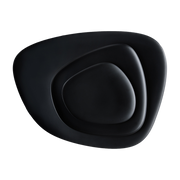 3 assiettes de présentation noires Namaste - Kartell
