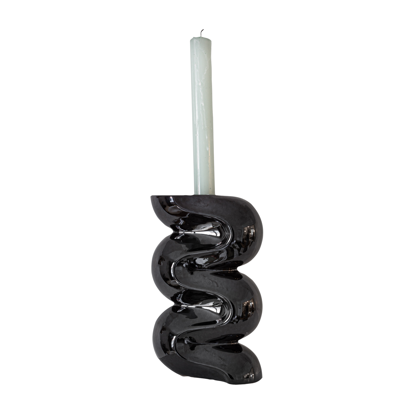 Grand Ganache black ceramic candleholder - Cosin Paris