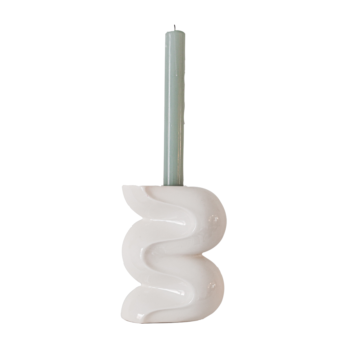Small ceramic candlestick cream Ganache - Cosin Paris