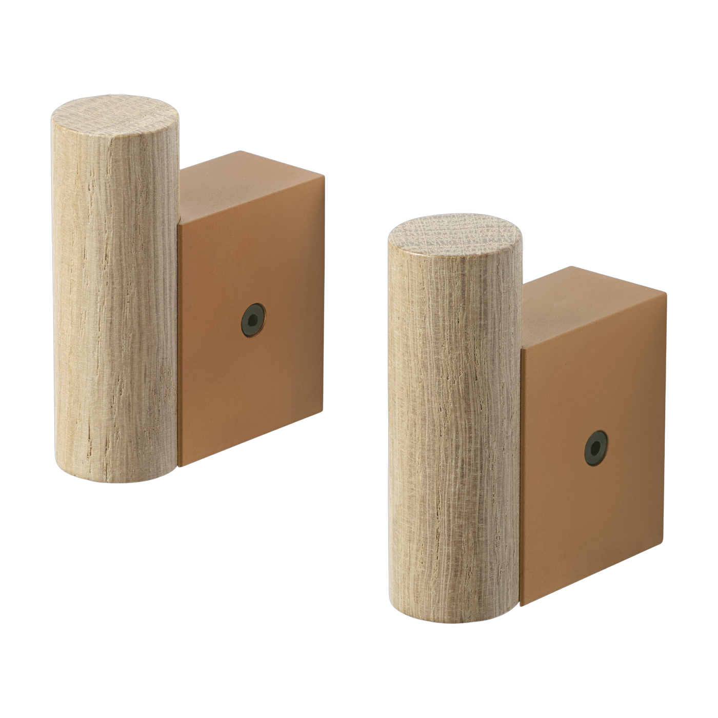 2 ganci per vestiti in legno arancione bruciato Muuto