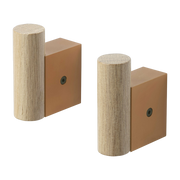 2 ganchos de madera para ropa de color naranja quemado - Muuto